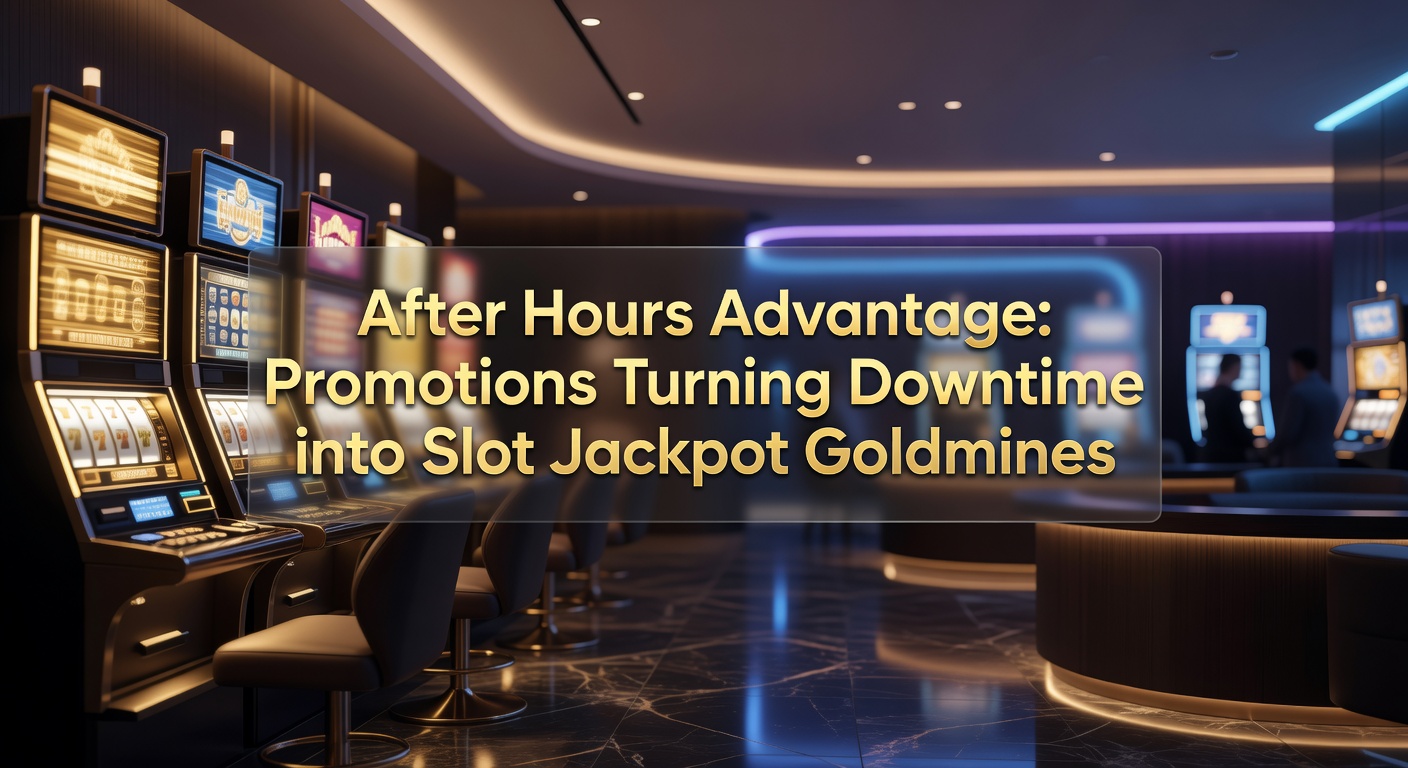 Player celebrating a massive slot jackpot win on a dimly lit casino floor during after-hours promotion, coins cascading from the machine
