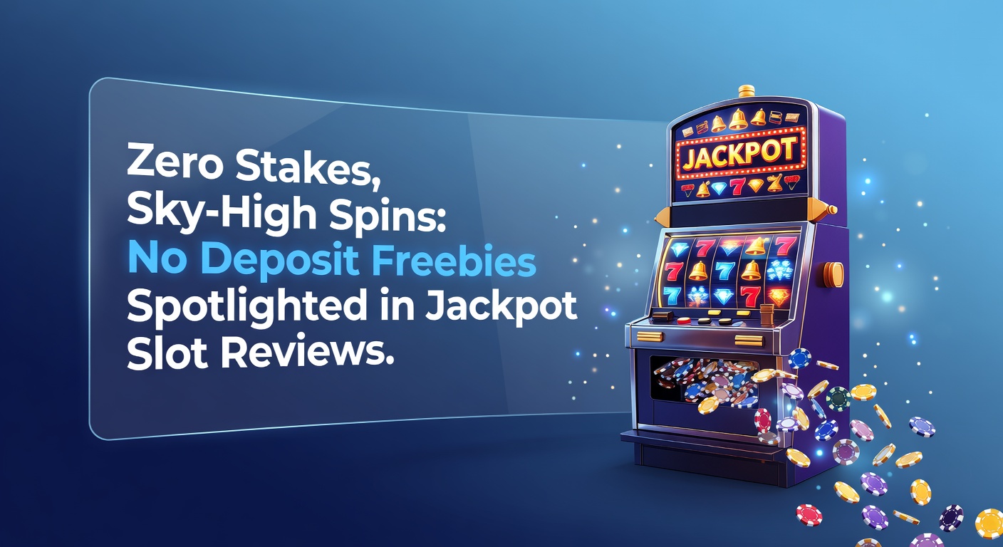 Vibrant slot reels spinning with free spin icons and jackpot counters glowing in the background, highlighting no-deposit bonus excitement